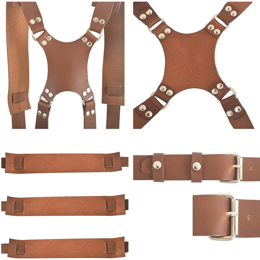 Premium Double Camera Leather Harness For Photography - CineQuips