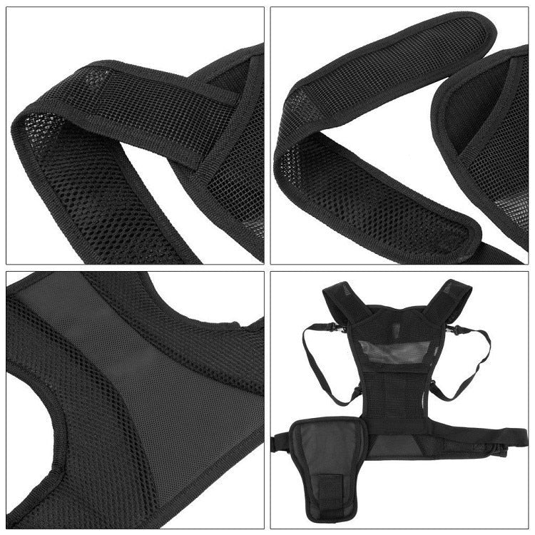 Dual Camera Carrying Chest Harness With Side Holster DSLRS (upgradable to 3) - CineQuips