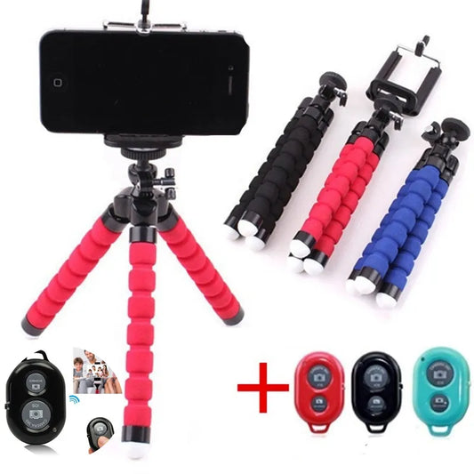 Mobile Phone Holder Flexible Octopus Tripod Bracket for Mobile Phone Camera Selfie Stand Monopod Support Photo Remote Control - CineQuips