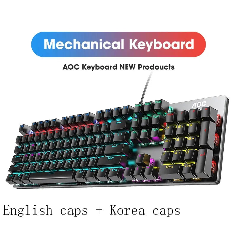 GK410 104 Keys Metal Panel Mechanical Keyboard - CineQuips