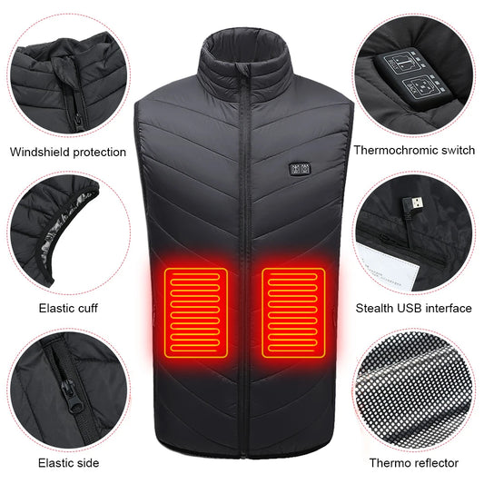 Heated Vest Jacket With Power Bank Included
