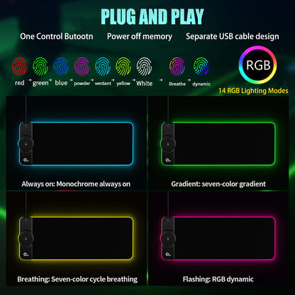 RGB Gaming Mouse Pad 15W Fast Wireless Charging With Foldable Phone Stand Design - CineQuips