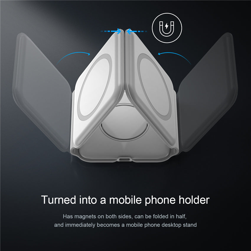 3 in 1 Magnetic Wireless Charger Pad Foldable For Qi Enabled Devices - CineQuips