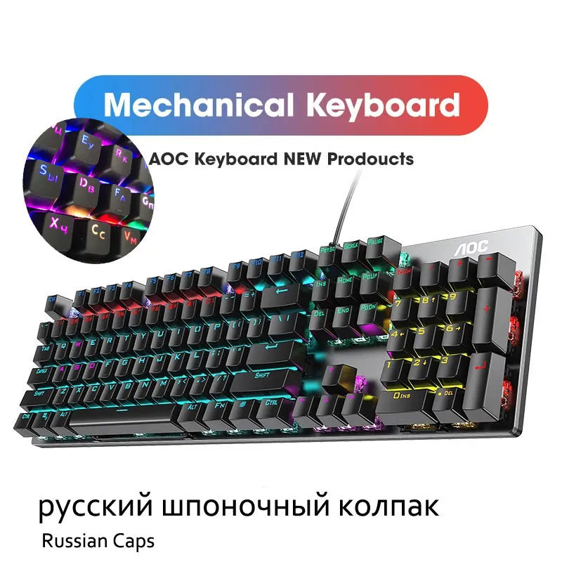 GK410 104 Keys Metal Panel Mechanical Keyboard - CineQuips