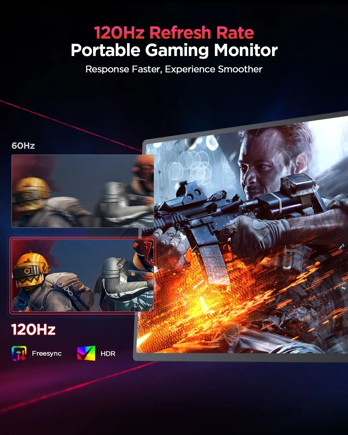 UPERFECT 16" 2K Portable Gaming Monitor 120Hz - CineQuips