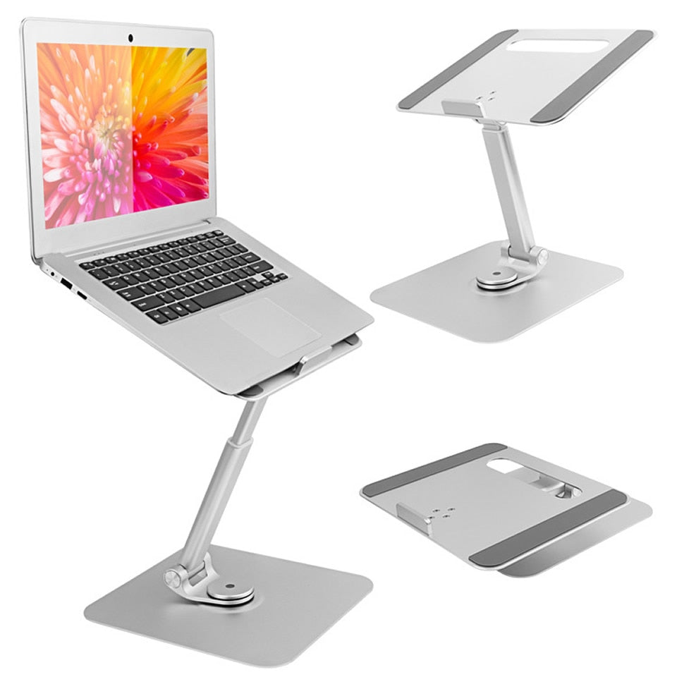 Laptop Stand Desk Riser 360 Rotation Multi-Angle Height Adjustable - CineQuips