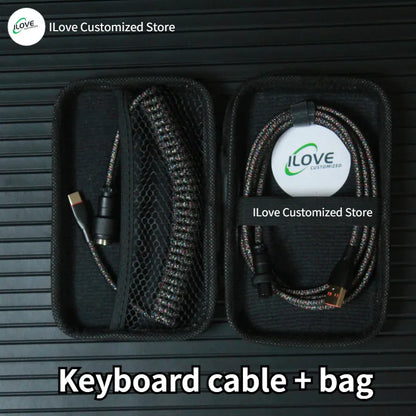 Coiled Keyboard Cable USB C for Mechanical Gaming Keyboard - CineQuips