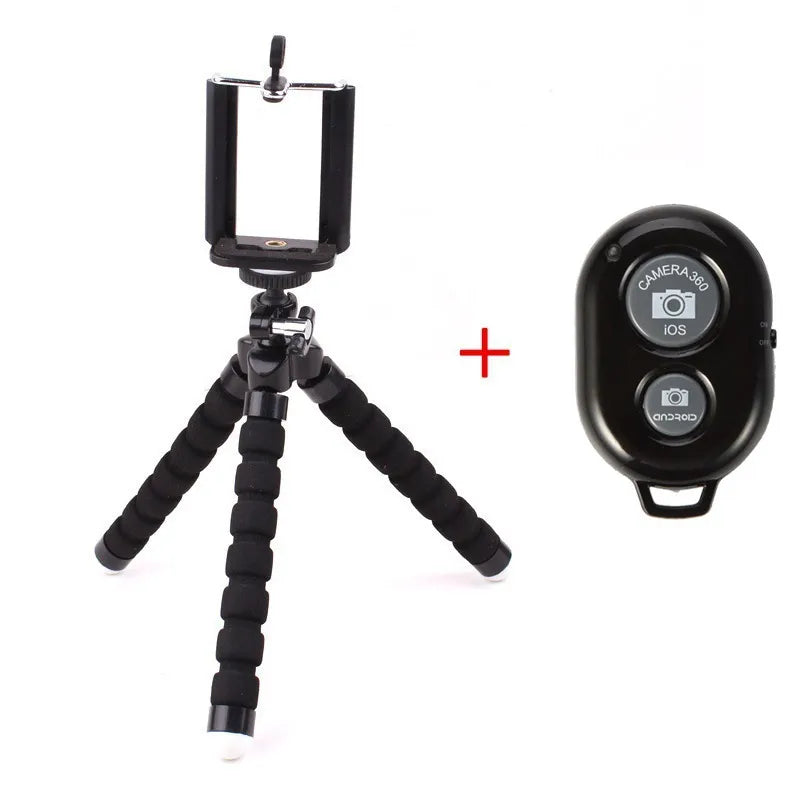 Mobile Phone Holder Flexible Octopus Tripod Bracket for Mobile Phone Camera Selfie Stand Monopod Support Photo Remote Control - CineQuips