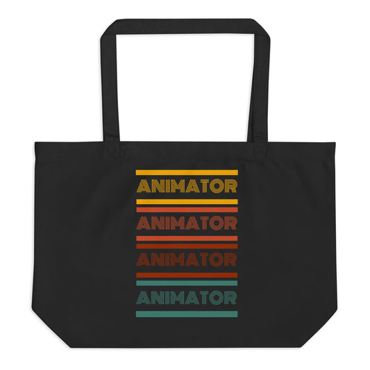 Large Organic Tote Bag Animator Retro Series - CineQuips