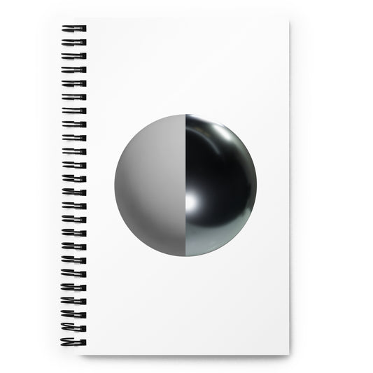 Spiralbound Notebook Chrome Ball White - CineQuips
