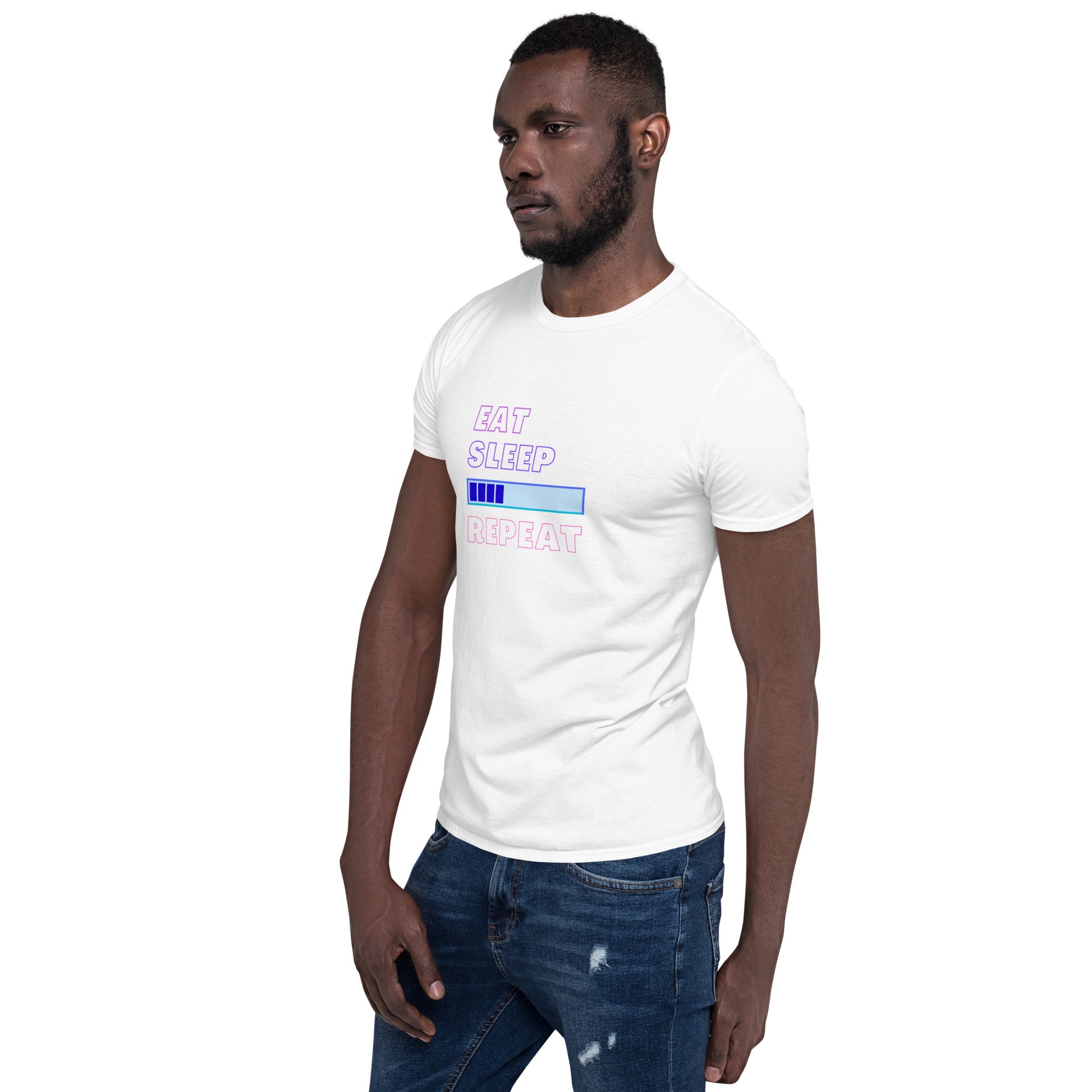 Short-Sleeve Unisex T-Shirt Load / Render Repeat White - CineQuips