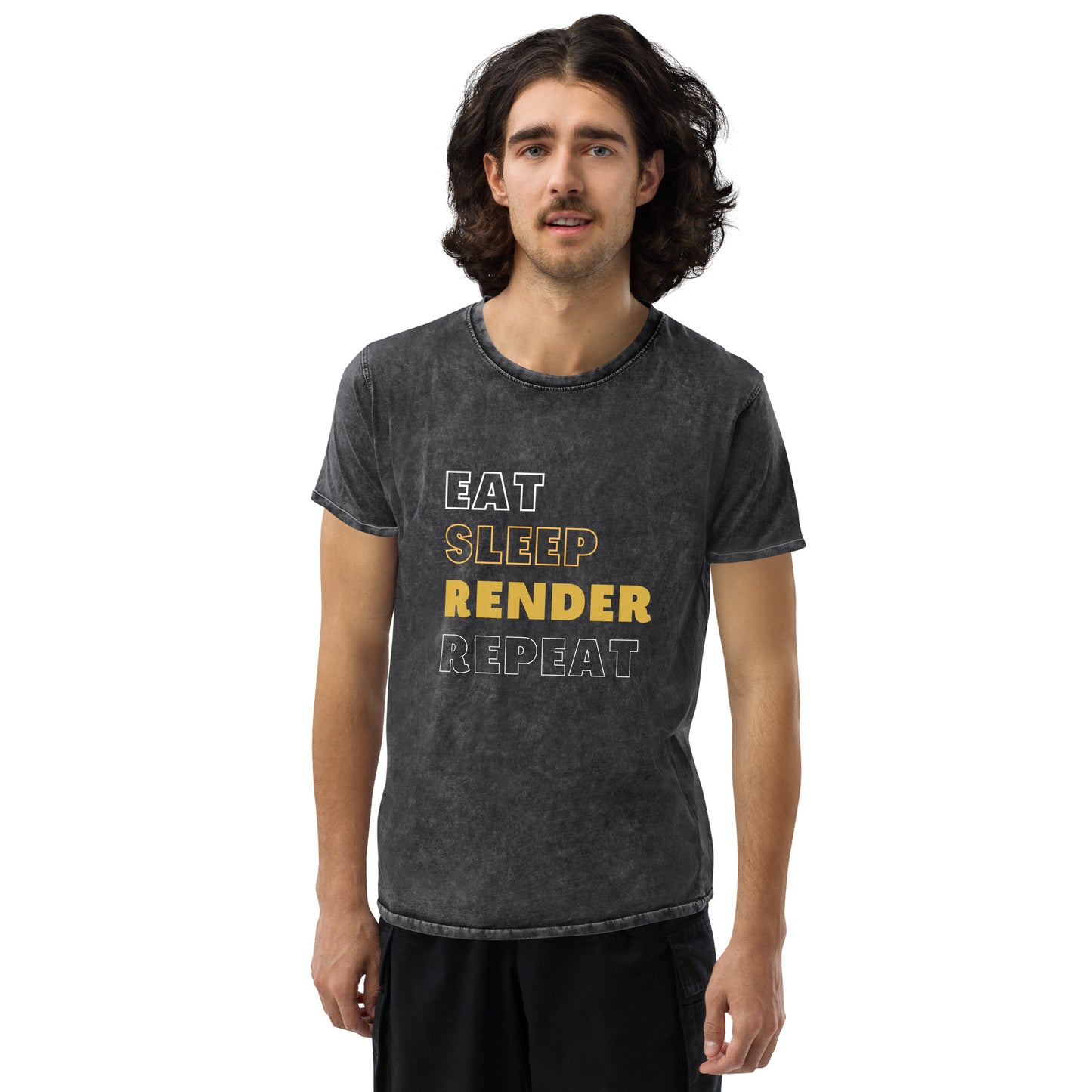 Denim T-Shirt Render / Repeat YLW - CineQuips
