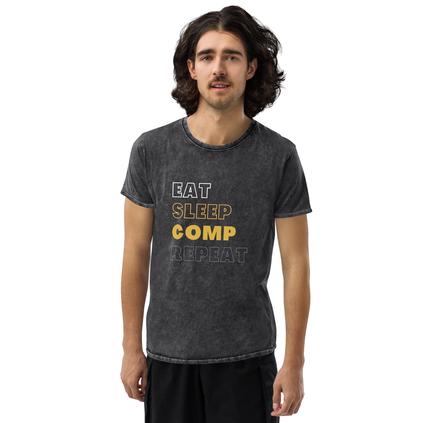 Denim Unisex T-Shirt Comp / Repeat YLW - CineQuips