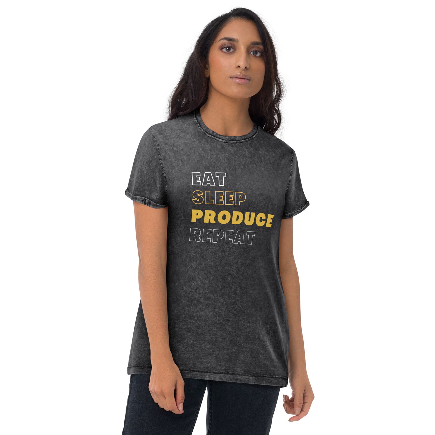 Denim T-Shirt Produce Repeat - CineQuips