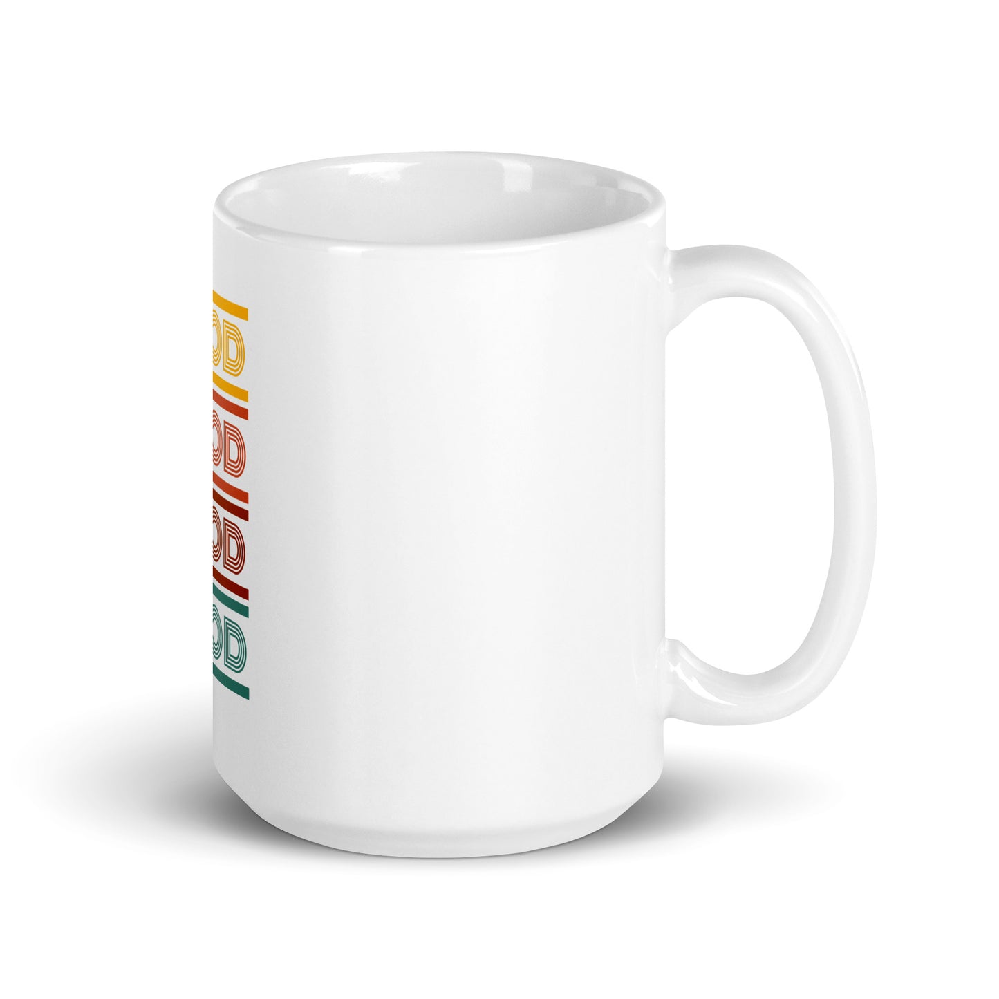 White Glossy Mug Producer Retro - CineQuips